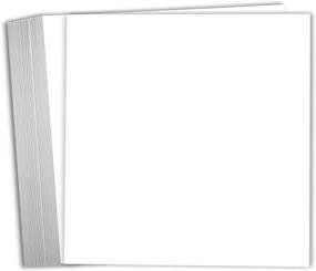 img 4 attached to 📄 Hamilco White Cardstock Scrapbook Paper 12x12 Heavy Weight 120 lb Cover Card Stock – 25 Pack: Perfect for Scrapbooking and Crafting Projects!