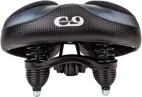 img 1 attached to 🚲 Cloud-9 Cruiser Select Saddle: Comfortable 10.5" x 10.75" Black Lycra Top