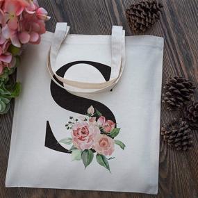 img 3 attached to 🌸 Customized Flower Initial Tote Bag for Bachelorette Party #1