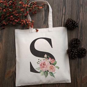 img 2 attached to 🌸 Customized Flower Initial Tote Bag for Bachelorette Party #1