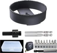 🔦 mkc 4.375 inch recessed lighting installation kit - carbide grit hole saw & arbor for plaster logo