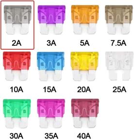 img 2 attached to 🔌 60 Pack 2 Amp ATC Fuse Set with Fuse Puller - Standard Size 2A Blade Style Fuses for Automotive Car Truck Boat