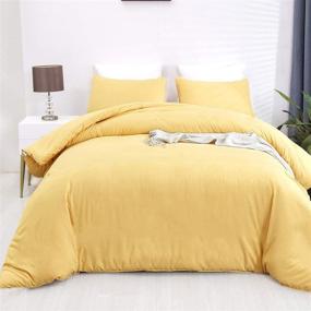 img 4 attached to Premium Luxlovery Yellow Comforter Set - Queen Size Light Yellow Bedding Set for Ultimate Comfort and Style: Full, Soft, Breathable Quilts, Blankets, and Solid Color Bedding - Ideal for Women, Men, Adults, Teens, and Kids