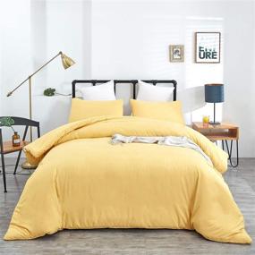 img 2 attached to Premium Luxlovery Yellow Comforter Set - Queen Size Light Yellow Bedding Set for Ultimate Comfort and Style: Full, Soft, Breathable Quilts, Blankets, and Solid Color Bedding - Ideal for Women, Men, Adults, Teens, and Kids