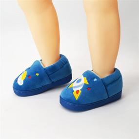 img 3 attached to 🦕 Adorable ENERCAKE Toddler Slippers: Cartoon Dinosaur Boys' Shoes for Comfy Adventures