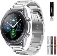 ремешок intoval для samsung galaxy watch 3 41 мм / watch 42 мм / active 2 / active 1 / gear sport. логотип