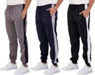 👖 real essentials boys jogger sweatpants 3-pack: active athletic casual pants with convenient pockets logo