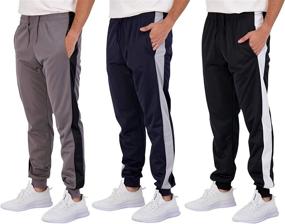 img 4 attached to 👖 Real Essentials Boys Jogger Sweatpants 3-Pack: Active Athletic Casual Pants with Convenient Pockets