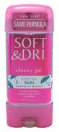 🌧️ soft &amp; dri spring rain classic gel anti-perspirant/deodorant 3oz (88ml) - pack of 6 logo