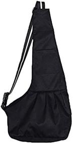 img 2 attached to 🐾 Convenient Small Black Oxford Cloth Pet Sling Carrier Bag for Dogs and Cats
