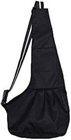 img 1 attached to 🐾 Convenient Small Black Oxford Cloth Pet Sling Carrier Bag for Dogs and Cats
