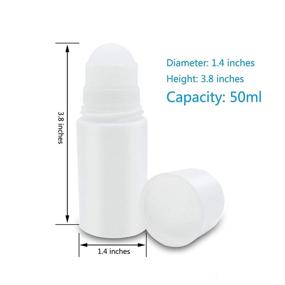 img 1 attached to 💦 Timoo 5 PCS 50ml Deodorant Bottles - Refillable Roll On Containers for Effective Odor Control