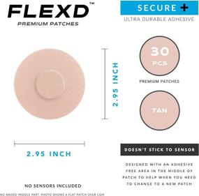 img 3 attached to 🩹 Flexd - Freestyle Adhesive Patches (30 Pcs) - Adhesive Patch Covers for Libre Sensors - Tan