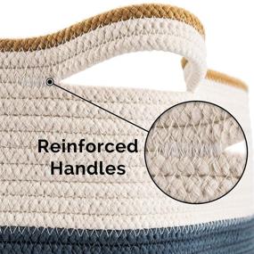 img 2 attached to 🧺 Little Hippo XXXL Large Cotton Rope Basket - 100% Natural Woven Storage Basket for Living Room, Toy Organizer, Blanket Holder, and More!