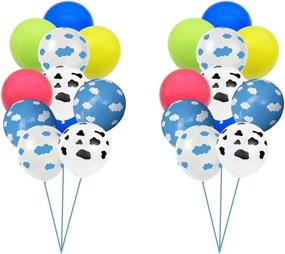 img 1 attached to 🎉 Vibrant Toy Story Party Supplies for a Memorable 2nd Birthday Bash - Includes Cake Topper, Banner, Balloons, and More (53pcs)