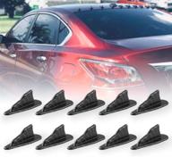 🦈 enhance aero performance with alpha racing 10pcs/set diffuser shark fin kit and spoiler roof wing air vortex generator in carbon fiber pattern logo