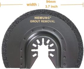 img 2 attached to 🔧 HEMUNC 3pcs Grout Removal Oscillating Tool Blades - Versatile Fit for Dewalt, Milwukee, Rockwell, Bosch, Dremel, Ryobi, Ridgid Multitools; Ideal for Tile, Mortar, Concrete, and Masonry - 1/16-inch