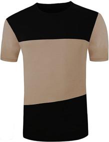 img 3 attached to FRTCV Stitching Athletic T Shirt DZTPJ01 Men's Clothing and T-Shirts & Tanks