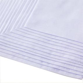 img 2 attached to 👔 Ricosky Men's Cotton Handkerchief in White