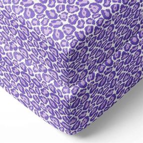 img 4 attached to Bacati Purple Leopard Muslin Sheets