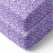 bacati purple leopard muslin sheets logo