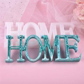 img 3 attached to DROLE Home Love Word Sign Resin Molds for Epoxy Casting with 🏠 Silicone, Perfect for DIY Home Table Decor and Wall Decoration - Set of 2