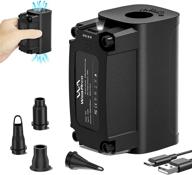 🔌 weaarco rechargeable electric air pump for inflatables - 4000mah quick inflator deflator with led light, 4 nozzles - ideal for airbeds, air mattresses, pool floats, and paddling pools logo