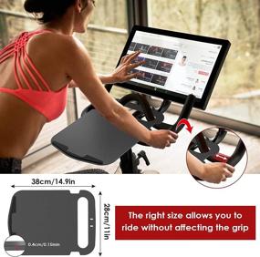 img 2 attached to 🚴 Peloton Bike Tray Phone Holder Mount & Laptop Desk: Premium Aviation Aluminum Workbench Tray for Peloton Bikes, Ideal Accessory (Not for Bike+)