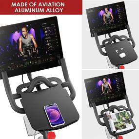 img 1 attached to 🚴 Peloton Bike Tray Phone Holder Mount & Laptop Desk: Premium Aviation Aluminum Workbench Tray for Peloton Bikes, Ideal Accessory (Not for Bike+)