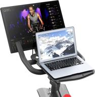 🚴 peloton bike tray phone holder mount & laptop desk: premium aviation aluminum workbench tray for peloton bikes, ideal accessory (not for bike+) logo