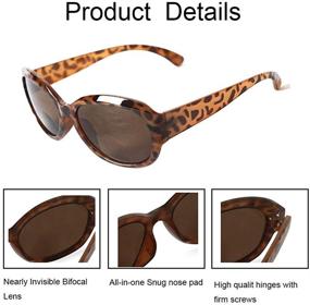 img 1 attached to 🕶️ Stylish Bifocal Reading Sunglasses: Hyyiyun Women's 3 Pairs Vintage Jackie Oval Ladies Oversize Cateye Readers