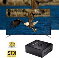 🔀 amanka hdmi переключатель 4k - 2-портовый двунаправленный ручной разветвитель hdmi/пропускная способность без питания, поддержка 4k x 2k 1080p - hdmi переключатель логотип