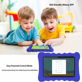 img 3 attached to Планшет для детей: 7-дюймовый Android 9.0 WiFi версия, 2+16 ГБ памяти, родительский контроль, предустановленные обучающие приложения, игры для детей от 2 до 10 лет с синим защитным чехлом