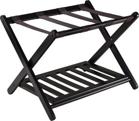 img 4 attached to 🧳 Winsome 92436 Luggage Rack with Shelf: The Perfect Travel Companion Plus Extra Storage