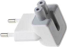 img 1 attached to 🔌 Конвертер удобной европейской вилки - путевое зарядное устройство-адаптер для Apple iBook MacBook - набор из 2, от WOVTE
