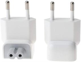 img 4 attached to 🔌 Конвертер удобной европейской вилки - путевое зарядное устройство-адаптер для Apple iBook MacBook - набор из 2, от WOVTE