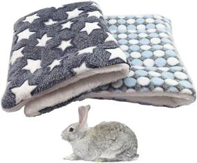 img 4 attached to Hamiledyi Bunny Mat - Small Animal Bed Pads - Soft, Washable Blankets - Supplies for Guinea Pigs, Rabbits, Chinchillas, Hedgehogs, Cats, Ferrets - 20.1 x 13.4 Inch