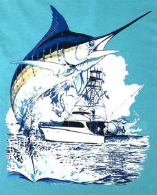 img 1 attached to 🐟 Iconic Guy Harvey Marlin T-Shirt with Handy Pocket