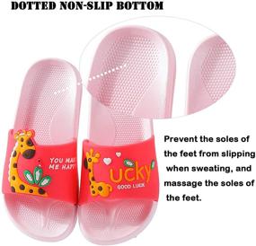 img 3 attached to Toddler Non Slip Slippers Lightweight Numeric_12_Point Boys' Shoes for Sandals