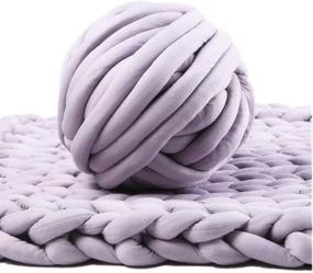 img 4 attached to 🧶 High-Quality Bulky Yarn for Arm Knitting - Washable Super Chunky Roving (Light Grey)