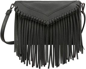 img 4 attached to 👛 HDE Women's Fringed Crossbody Tassel Purse - Vintage Handbag in PU Leather - Compact Size