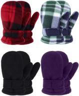 stretchy outdoor toddler fleece mittens - essential boys' accessories for cold weather logo