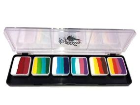 img 4 attached to Beginner's One Stroke Rainbow Cake Face Painting Palette - Kryvaline Split Cakes - 6g Each