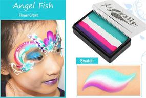 img 3 attached to Beginner's One Stroke Rainbow Cake Face Painting Palette - Kryvaline Split Cakes - 6g Each