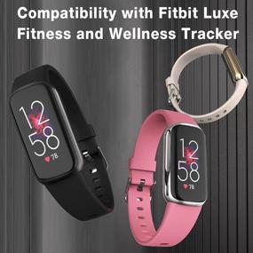 img 2 attached to 💃 Enhance Your Style and Comfort with SOONORY Compatible Fitbit Luxe Bands: Premium Silicone Replacement Wristbands for Luxe Fitness Tracker in 2021