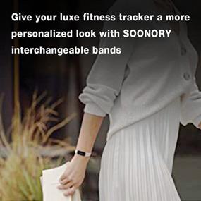 img 3 attached to 💃 Enhance Your Style and Comfort with SOONORY Compatible Fitbit Luxe Bands: Premium Silicone Replacement Wristbands for Luxe Fitness Tracker in 2021