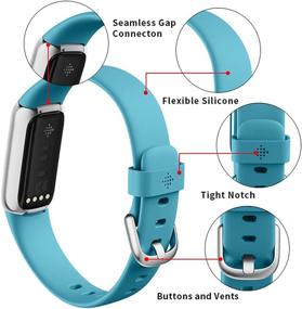 img 1 attached to 💃 Enhance Your Style and Comfort with SOONORY Compatible Fitbit Luxe Bands: Premium Silicone Replacement Wristbands for Luxe Fitness Tracker in 2021