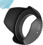 40.5mm tulip flower lens hood for sony alpha cameras with 16-50mm & a7c 28-60mm lens logo