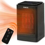 adjustable ptc fast heating portable electric space heater with 90° rotation, 750w/1500w, timer function, and dumping power-off - ideal for office, bedroom, living room, and desk logo