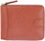 👜 caramel vegetable tanned leather zip wallet logo